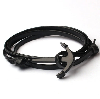 Unisex Pirate Anchor Bracelet with detailed nautical design, perfect for sea lovers and fashion enthusiasts.