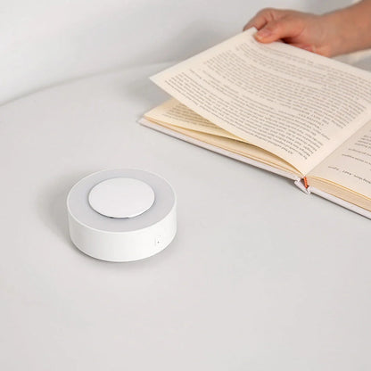 Modern white aromatherapy mosquito repellent lamp with USB cable, compact and portable