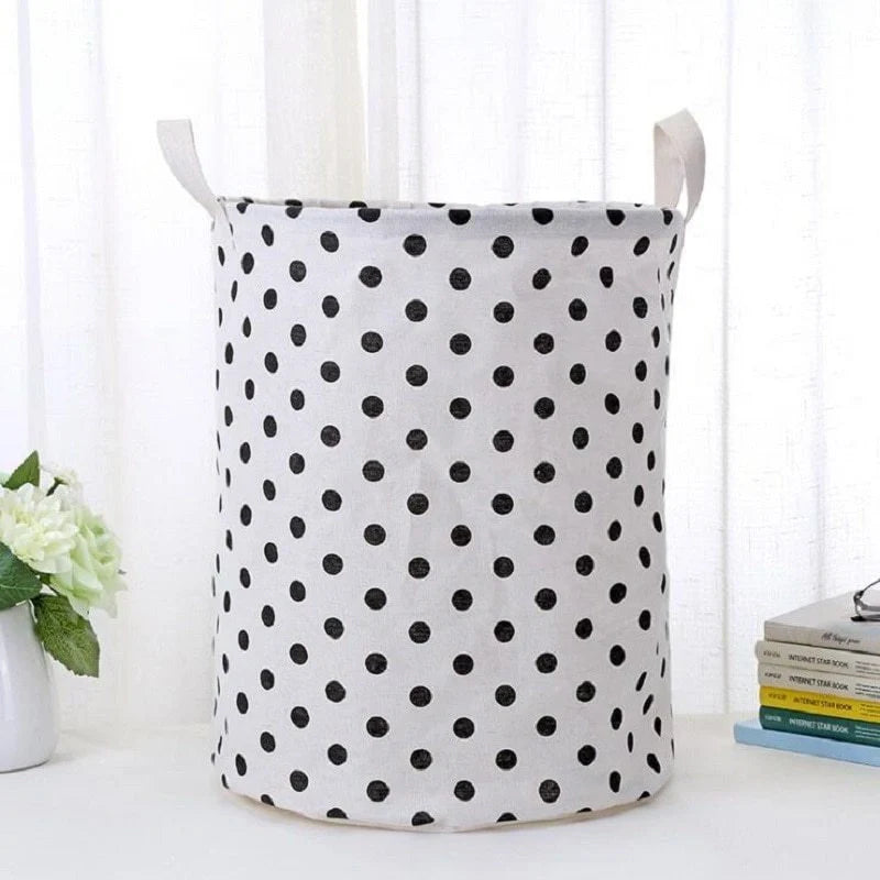 European-style cotton linen laundry basket in elegant designs for stylish home organization