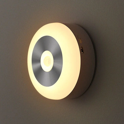 Motion-activated sensor night light with soft, glare-free illumination for hands-free convenience