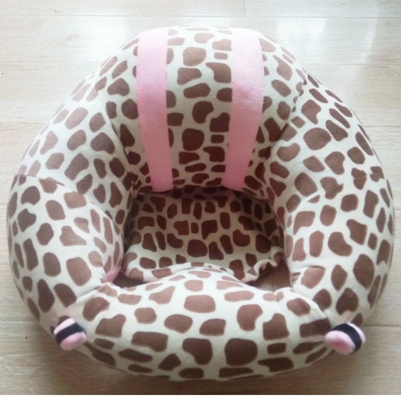Baby Learning Seat Plush Toy Safety Dining Chair in animal design for infants