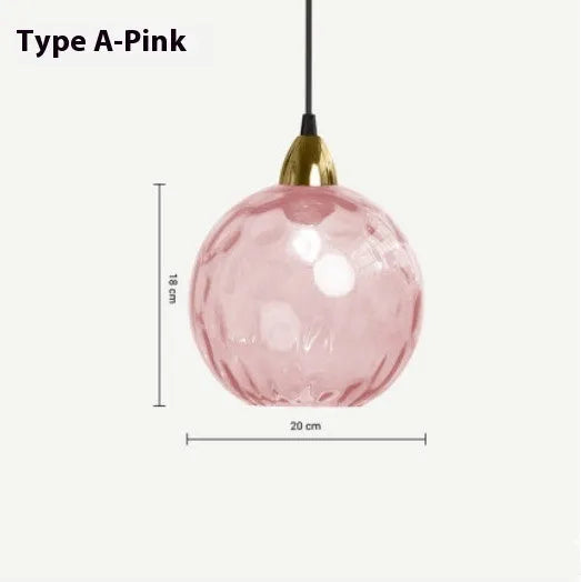 Nordic style water-wave glass ball chandelier pendant lamp in multiple colour options