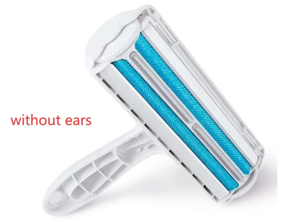 ABS pet hair remover tool in red and blue for efficient cleaning of furniture and carpets