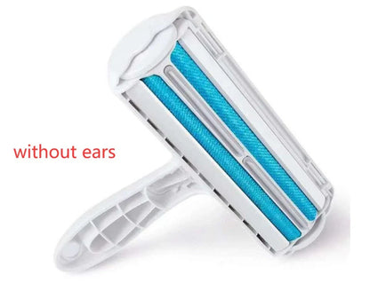 ABS pet hair remover tool in red and blue for efficient cleaning of furniture and carpets