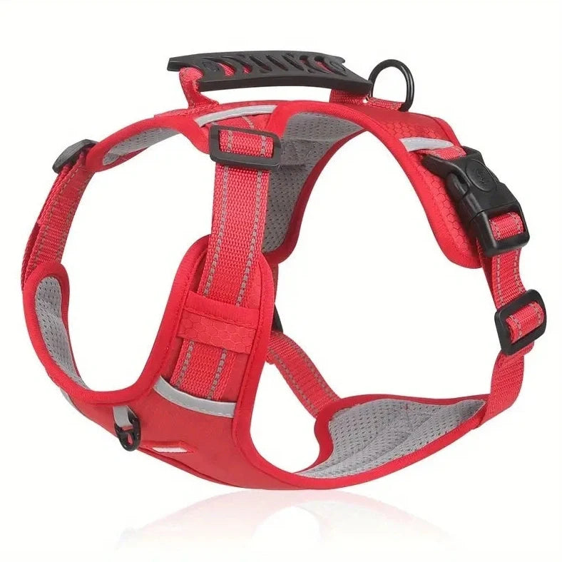 Dog chest harness traction rope in six colours with adjustable sizing for walking control