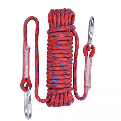 10M outdoor climbing rope with high-strength silk core, available in multiple colors