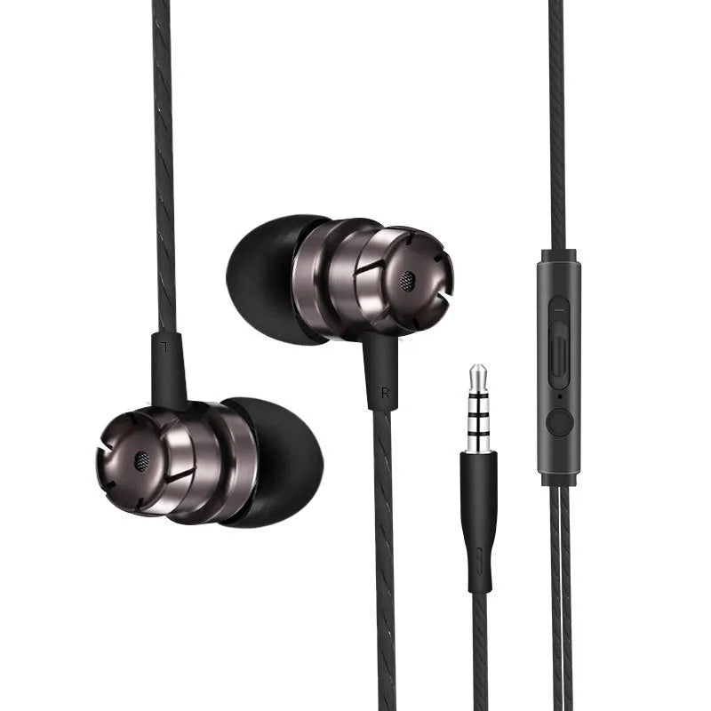 Metal turbo in-ear wired headphones with 3.5mm plug in multiple colour options