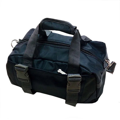 Nylon yoga and gym fitness bag shown in available colours with medium and large size options