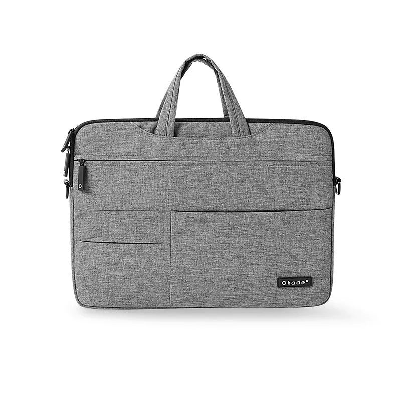 Okade burlap shoulder bag for 11 13 15 inch MacBook Pro Air, waterproof shockproof, zip closure