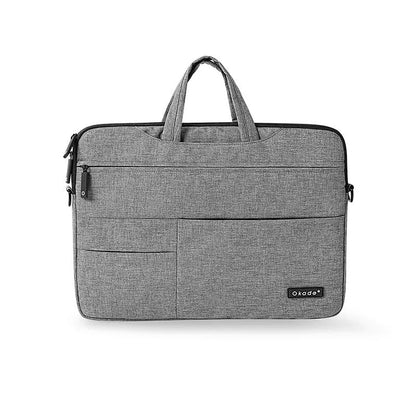 Okade burlap shoulder bag for 11 13 15 inch MacBook Pro Air, waterproof shockproof, zip closure