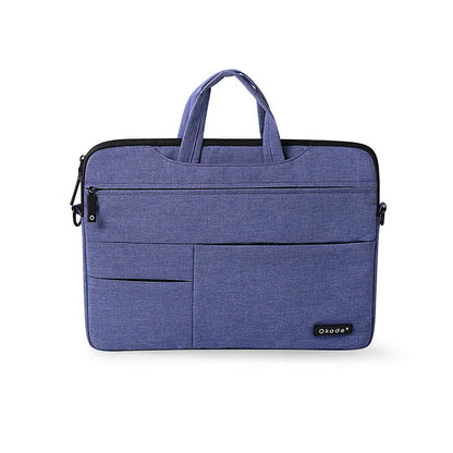 Okade burlap shoulder bag for 11 13 15 inch MacBook Pro Air, waterproof shockproof, zip closure