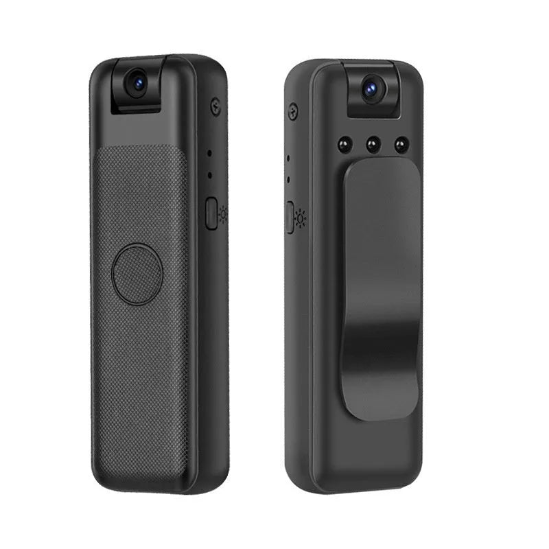 Black back splint clip wifi surveillance camera with 30cm USB-C cable for home office monitoring