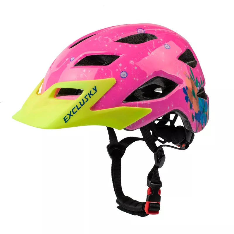 Children's bicycle and skateboard helmet in multiple colors, adjustable for a secure fit