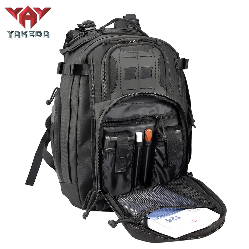 45-litre camouflage tactical backpack with 600D polyester construction for mountain climbing