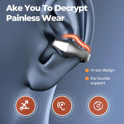 Bluetooth 5.2 bone conduction headphones in white and black