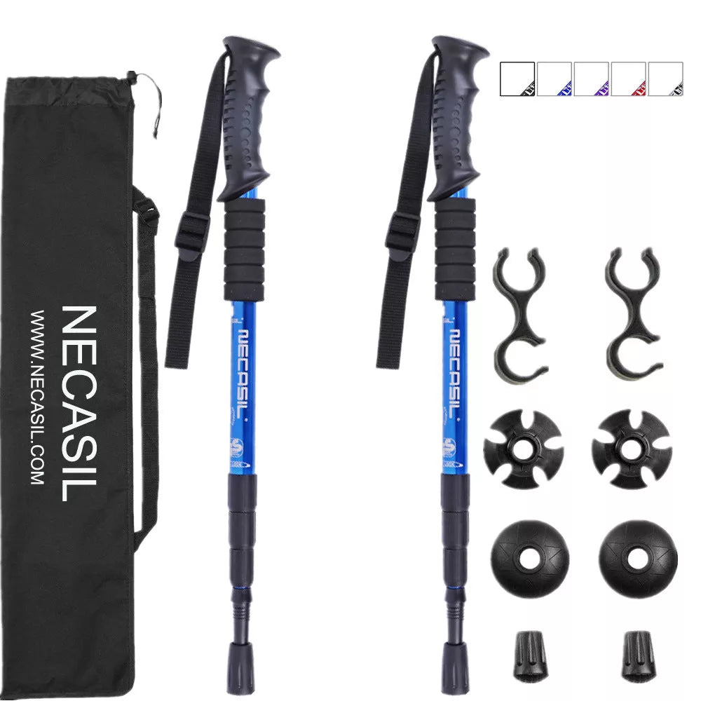 Newcastle Four-section Trekking Straight Trekking Poles in adjustable lengths for hiking