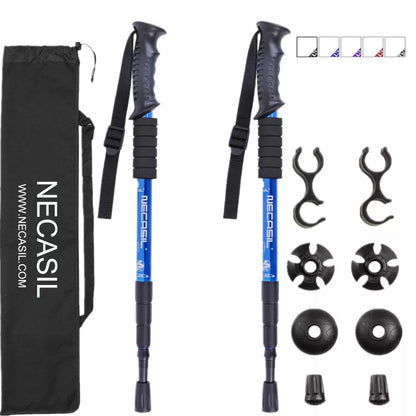Newcastle Four-section Trekking Straight Trekking Poles in adjustable lengths for hiking