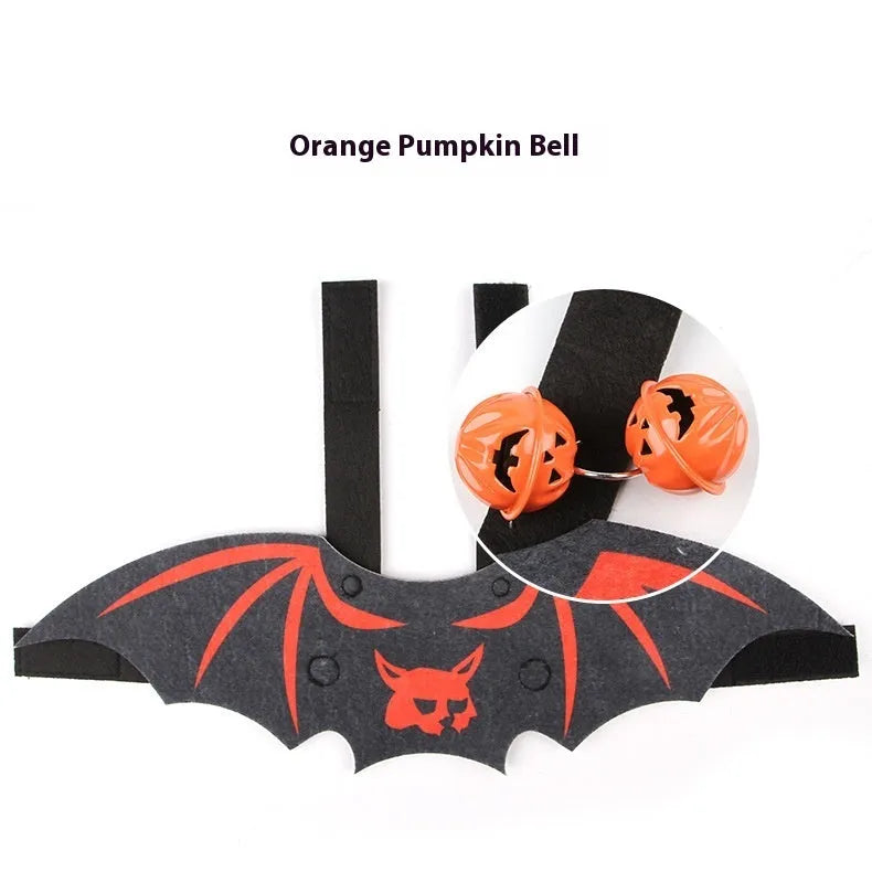 Halloween batwing costume for small pets in felt material with bat wing design