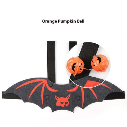 Halloween batwing costume for small pets in felt material with bat wing design