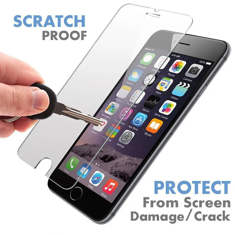 Tempered glass screen protector for iPhone models with anti-fingerprint coating