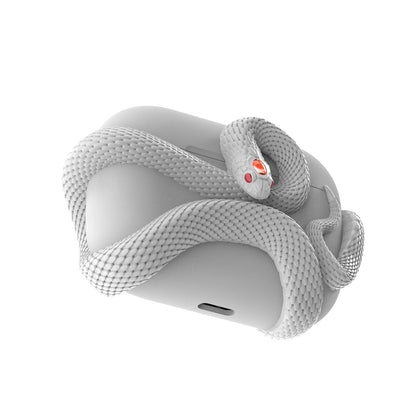 Creepy snake-themed silicone case for AirPods Pro with detailed design for Halloween and everyday style