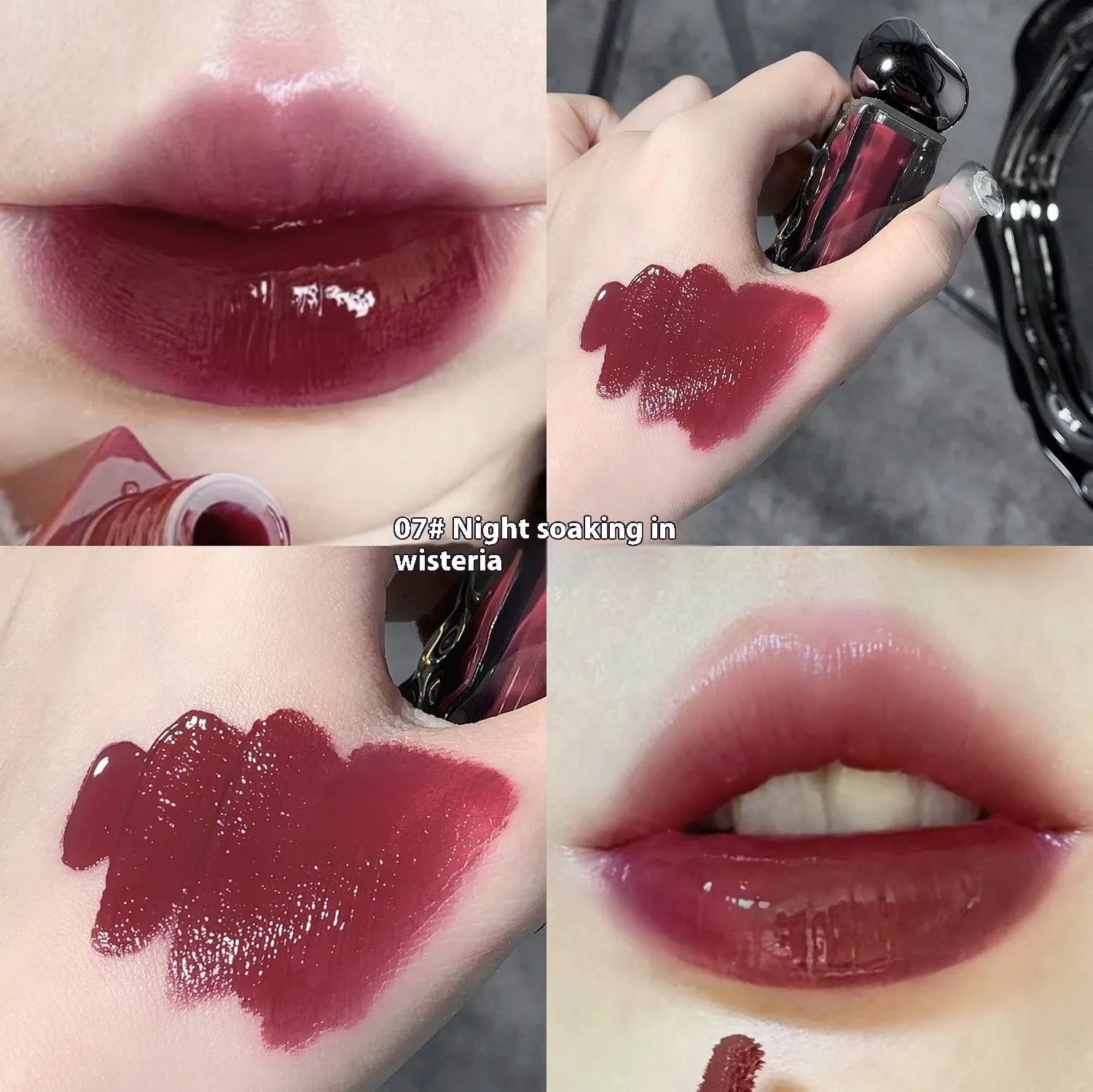 Glacier Lava Lip Lacquer mirror-finish lip gloss in colour options 01 to 07