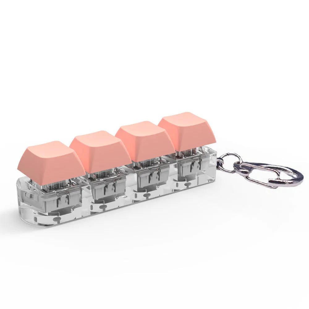 Four-key mechanical keyboard switch tester with transparent bottom shell and ABS plastic construction
