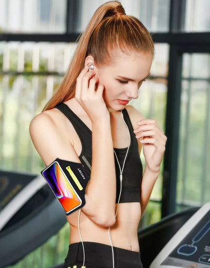 Running sports phone case arm band for iPhone 11 Pro Max X with reflective strip