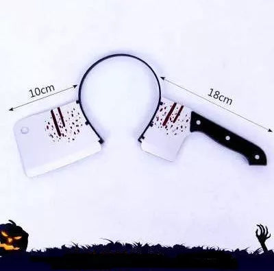 Halloween Tricky Item Headband with realistic neck effect for costumes