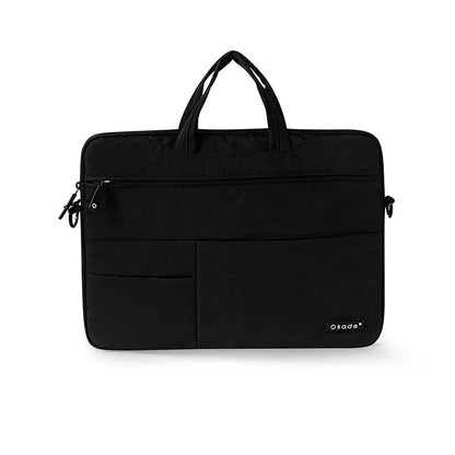 Okade burlap shoulder bag for 11 13 15 inch MacBook Pro Air, waterproof shockproof, zip closure