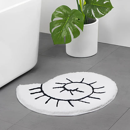 60x60cm cartoon bathroom mat with plant patterns and character designs