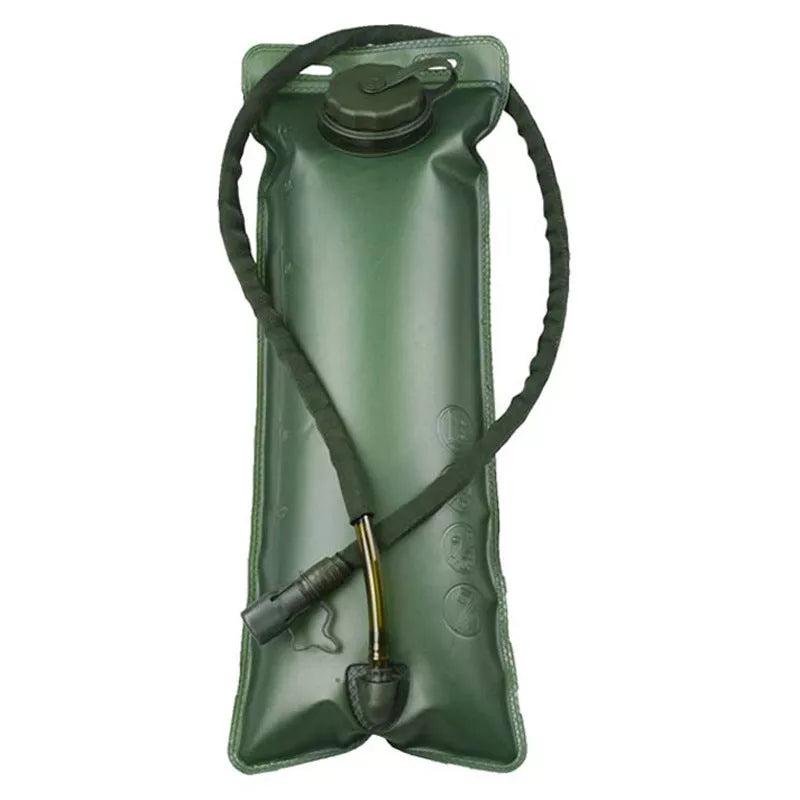 Portable TPU Water Bag in Army Green with plug-and-play hydration system