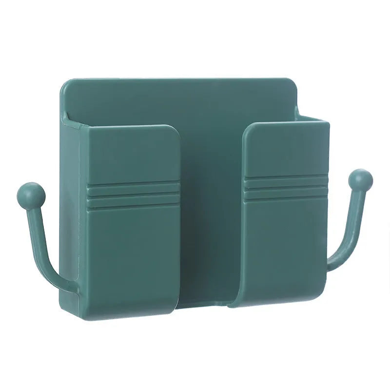 Wall-mounted ABS remote control storage box in assorted colours, 9.5cm x 3cm x 10cm, no cover, for remote, phone and stationery