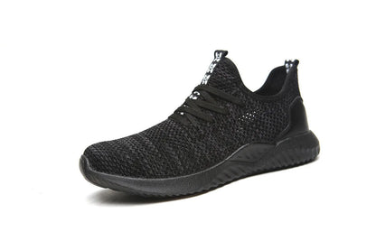 Steel toe cap safety shoes in black with EVA sole for shock absorption and anti-static features