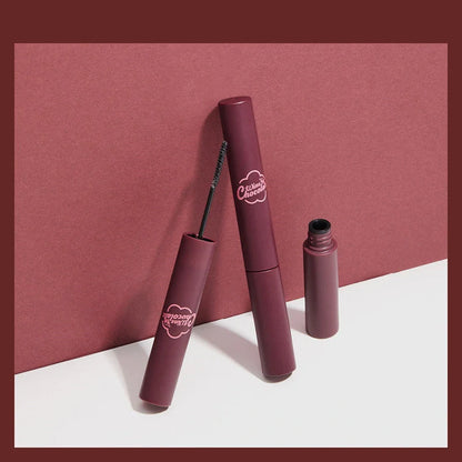 Red Wine Chocolate Mascara with slim brush for precise application
