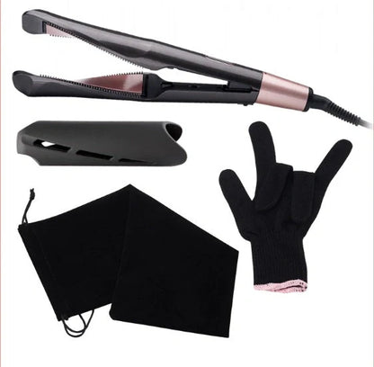 2-in-1 Professional Hair Straightener and Crimper with adjustable temperature and LCD screen