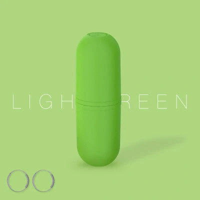 Capsule-shaped travel bottle in various colors with leak-proof design for outdoor use