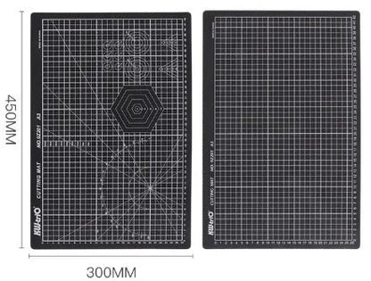 A3 self-healing cutting mat with centimetre grid in black, green, or grey colours
