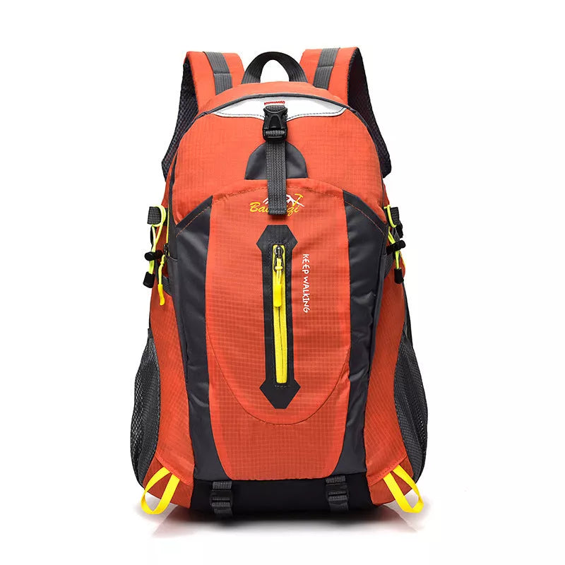 Large-capacity nylon outdoor backpack in multiple colors for mountaineering and travel