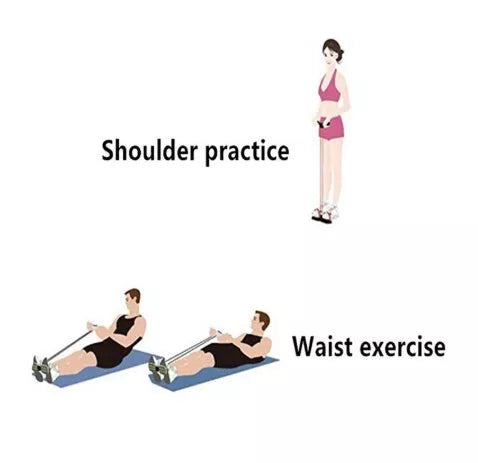 Spring pedal puller in purple, compact fitness equipment for muscle training