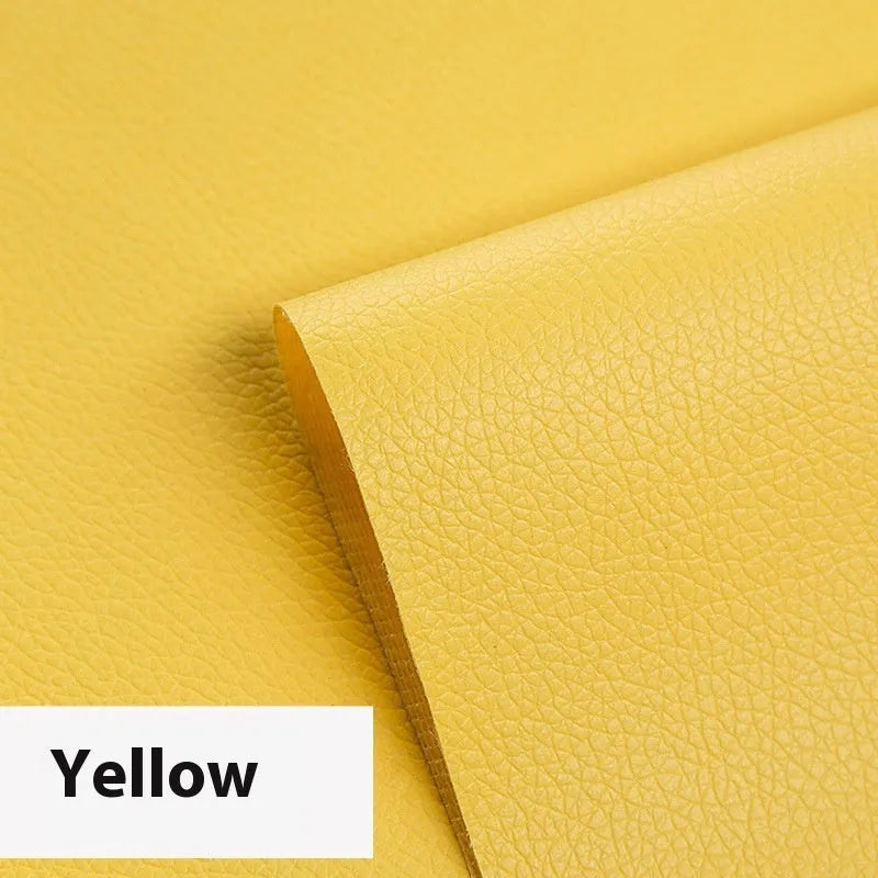 Self-adhesive leather repair patch 50cm x 138cm 0.5mm PVC in black for sofa and car seat