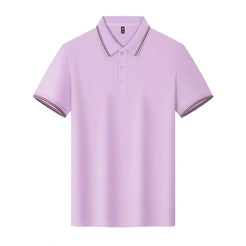 Solona ice-feeling work polo shirt in bright red with short sleeves and straight cut design