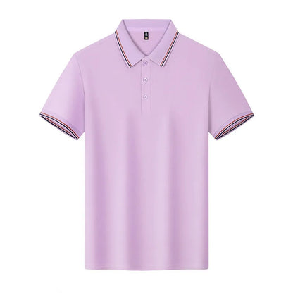 Solona ice-feeling work polo shirt in bright red with short sleeves and straight cut design