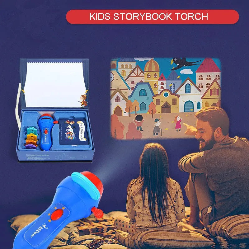 SmartKids Kids Storybook Projector Torch with four projection discs and LED light