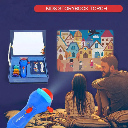 SmartKids Kids Storybook Projector Torch with four projection discs and LED light