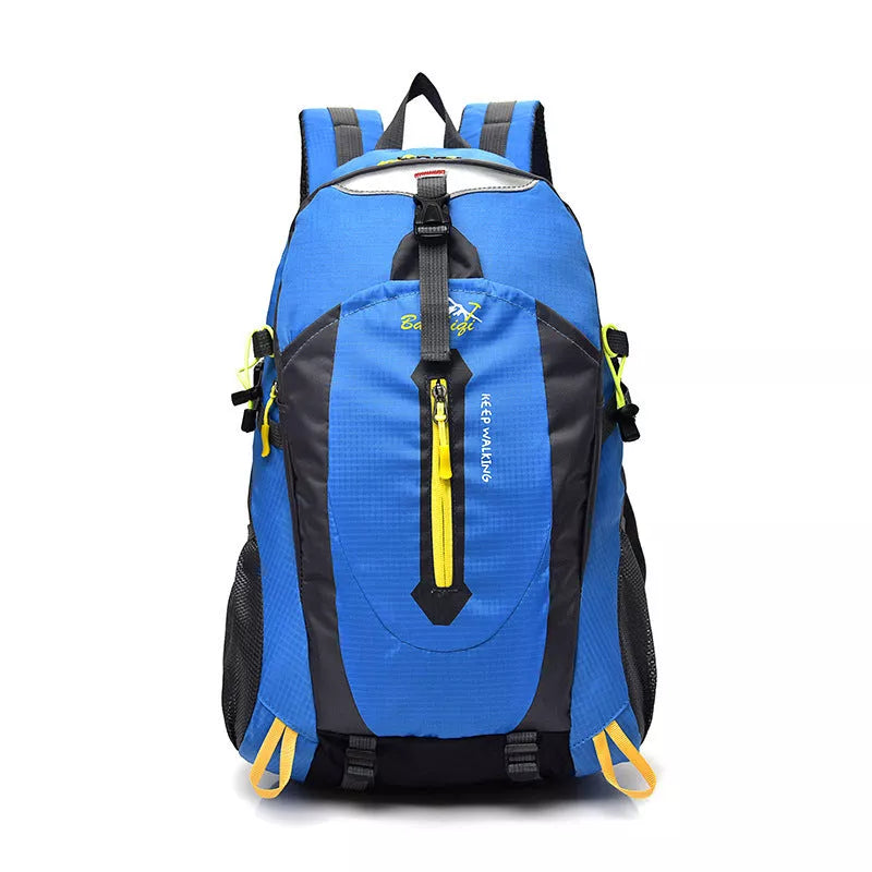 Large-capacity nylon outdoor backpack in multiple colors for mountaineering and travel