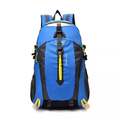 Large-capacity nylon outdoor backpack in multiple colors for mountaineering and travel