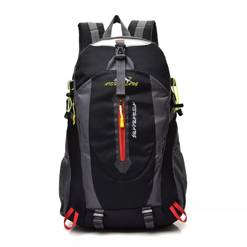 Large-capacity nylon outdoor backpack in multiple colors for mountaineering and travel