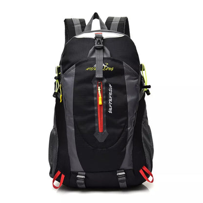 Large-capacity nylon outdoor backpack in multiple colors for mountaineering and travel