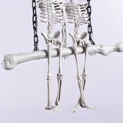 Halloween bride and groom foam door hanging pendant with cloth decoration measuring 30cm